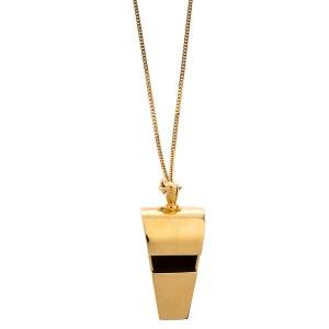 Stella McCartney Whistle Gold Tone Pendant Necklace