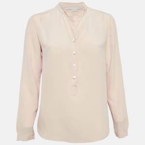 Stella McCartney Pink Silk Half Placket Blouse M