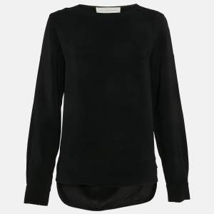 Stella McCartney BlacK Crepe High-Low Blouse S