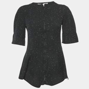 Stella McCartney Wool Tweed Raw Edge Top S