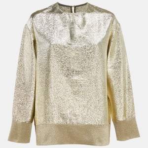 Stella McCartney Metallized Lurex Knit Loose Fit Pullover S