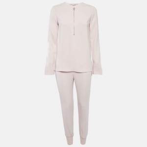 Stella McCartney Light Pink Crepe Top and Pants Set XXS