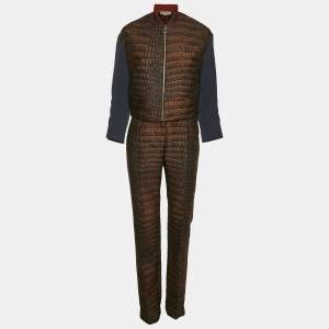 Stella McCartney Brown Jacquard Jacket and Trousers Set XS/M