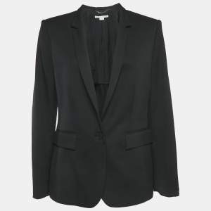 Stella McCartney Black Wool Button Front Blazer M