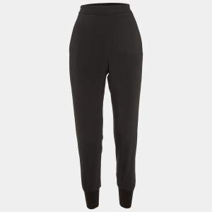 Stella McCartney Black Crepe Jogger Pants XS