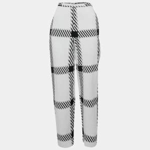 Stella McCartney White Plaid Knit Trousers M