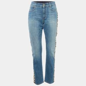 Stella McCartney Blue Logo Tape Denim Jeans M Waist 29"