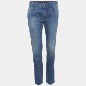 Pre Owned Stella McCartney Blue Washed Denim Star Detail Jeans S