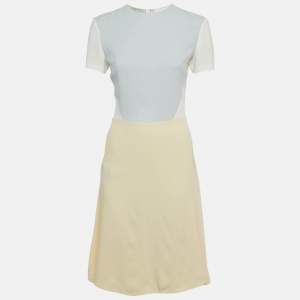 Pre Owned Stella McCartney Multicolor Crepe Panel Short Dress XS