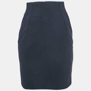 Pre Owned Stella McCartney Navy Blue Cotton Blend Pencil Skirt S 