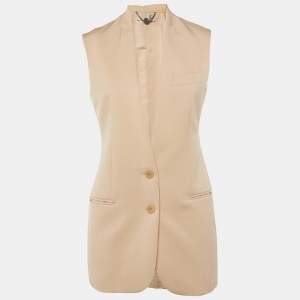 Pre Owned Stella McCartney Beige Wool Long Vest S 
