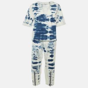 مملوكة مسبقًا Stella McCartney Blue Tie Dye Denim Co-Ord Set M