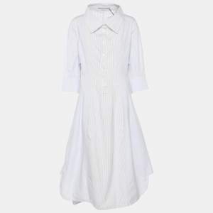 Pre Owned فستان ستيلا مكارتني بوبلين أزرق فاتح ميدي مقاس صغير (سمول)