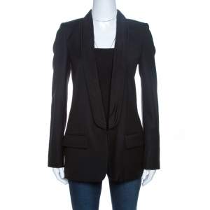 Pre Owned Stella McCartney Black Wool Tuxedo Jacket S