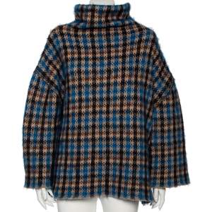 Pre Owned Stella McCartney Multicolor Patterned Wool And Mohair Oversized Sweater S
