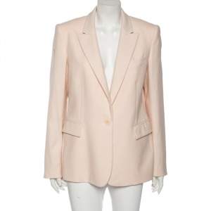 Stella McCartney Pink Wool Single Breasted Iris Blazer L