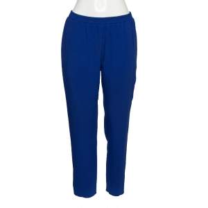Pre Owned Stella McCartney Blue Crepe Trousers M