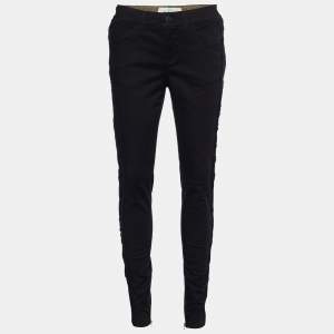 Stella McCartney Black Denim Lace Applique Jeans M