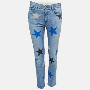 Stella McCartney Blue Star Printed Denim Jeans S Waist 26"