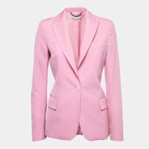 Stella McCartney Pink Wool Single Breasted Blazer S