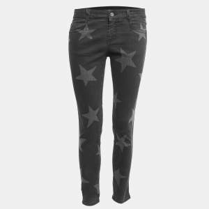 Stella McCartney Grey Star Print Denim Skinny Jeans M Waist 27"