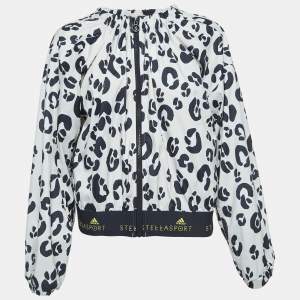 Stella McCartney Stella Sport X Adidas Leopard Print Synthetic Zip Front Jacket L