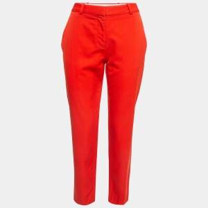 Stella McCartney Red Wool Slim Fit Trousers M