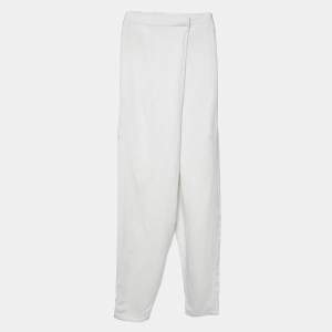 Stella McCartney Beige Linen Blend Front Wrap Pants S