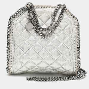 Stella McCartney Silver Faux Leather Falabella Crossbody Bag