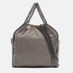 Pre Owned Stella McCartney Grey Faux Leather Tiny Falabella Tote