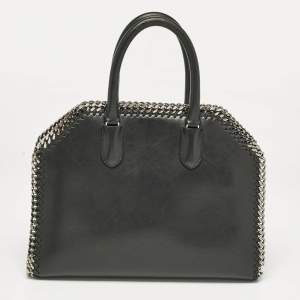 Stella McCartney Black Faux Leather Falabella Box Satchel