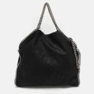 Stella McCartney Black Faux Suede Small Falabella Tote