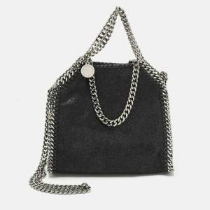 Pre Owned حقيبة ستيللا مكارتني فالابيلا سويدي صناعي أسود صغيرة