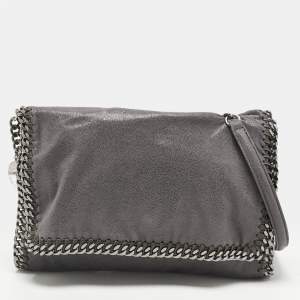 مملوكة مسبقًا Stella McCartney Falabella Flap Grey Faux Suede Shoulder Bag
