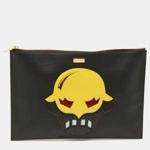 Pre Owned Stella McCartney Super Hero Multicolor Faux Leather Clutch