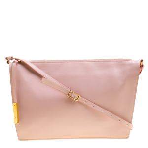 Pre Owned Stella McCartney Pink Faux Leather and Canvas Shoulder Bag