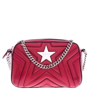 Stella McCartney Red Leather Stella Star Crossbody Bag