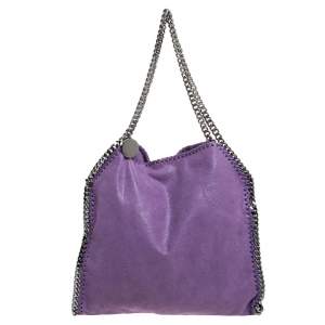 Stella McCartney Purple Faux Leather Small Falabella Tote
