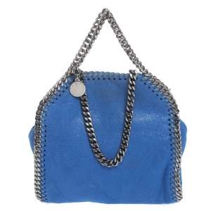 Stella McCartney Blue Faux Leather Tiny Falabella Crossbody Bag