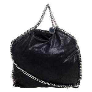 مملوكة مسبقًا Stella McCartney Black Faux Leather Small Falabella Tote