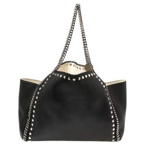 مملوكة مسبقًا Stella McCartney Black Leather Falabella Tote Bag