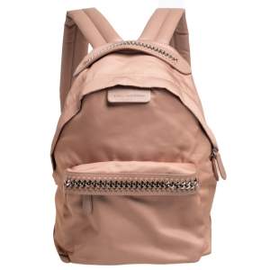 Stella McCartney Beige Nylon and Faux Leather Falabella Backpack