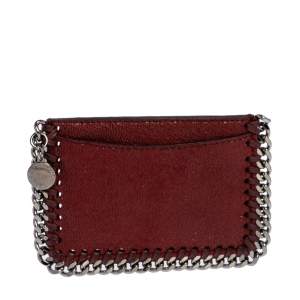 Stella McCartney Maroon Faux Leather Card Holder