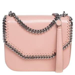 Pre Owned Stella McCartney Beige Faux Leather Falabella Box Shoulder Bag