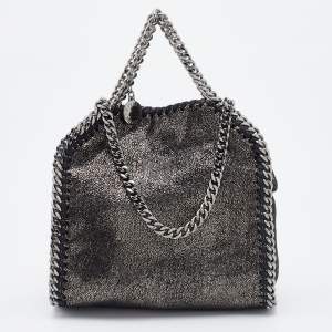 Pre Owned Stella McCartney Metallic Faux Leather Tiny Falabella Crossbody Bag