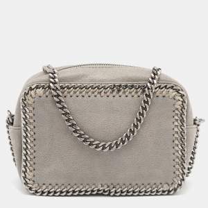 Pre Owned Stella McCartney Grey Faux Leather Falabella Camera Bag