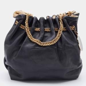 Stella McCartney Black Faux Leather Noma Bucket Bag