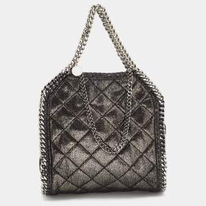 Stella McCartney Metallic Faux Suede Mini Falabella Tote