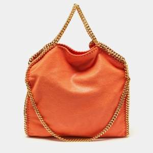 Stella McCartney Orange Faux Leather Small Falabella Tote