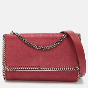 Stella McCartney Burgundy Faux Leather Falabella Shoulder Bag